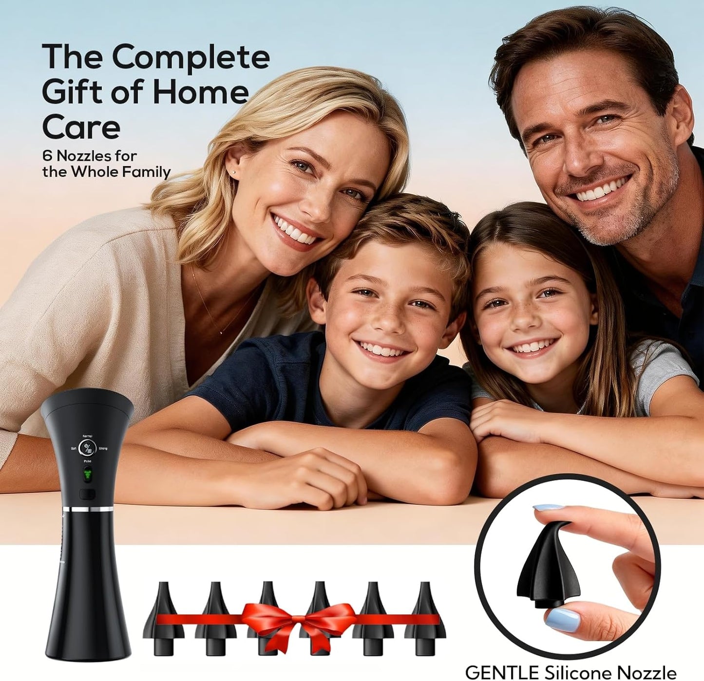 Electric Ear Wax Removal Kit - 2-in-1 Ear Cleaner with Water Tank & 4 Pressure Settings | Black