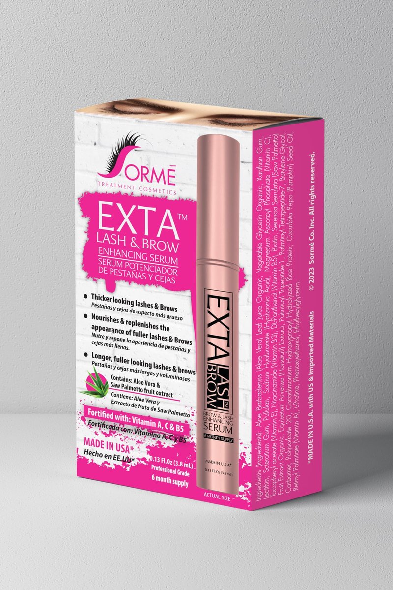 Sorme Treatment Cosmetics | Professional Grade Lash & Brow Enhancing Formula ExtaLash & Brow Serum | Increase Lash and Brow Appearance | Stimulates Hair Growth