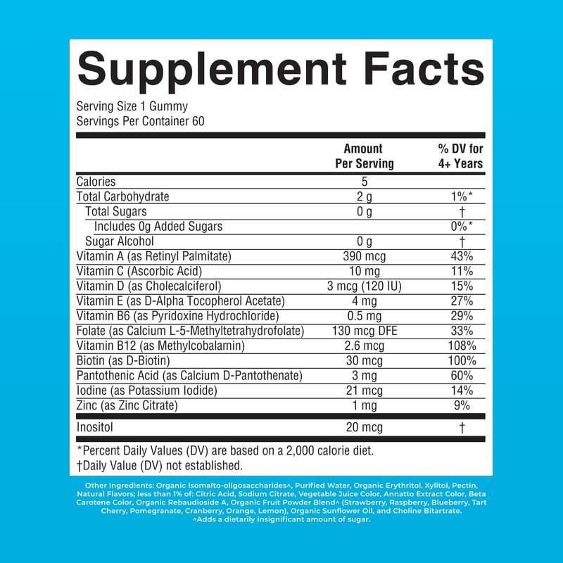 MARYRUTH'S Kids Vitamins Multivitamin Sugar Free | 2 Month Supply | Kids Multivitamin Gummies | Multivitamin for Kids | Vitamin D | Vitamin C | Zinc | Vegan | Non-GMO | Gluten Free | 60 Count