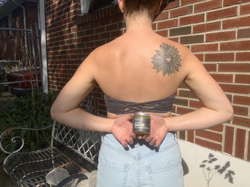 Natural Tattoo Salve,Tattoo Aftercare Balm for New & Old Inked Skin, Moisturizing & Itch Soothing Cream, Petroleum Free & Color Restoring Tattoo Ointment, 4oz, USA made - Ora's Amazing Herbal