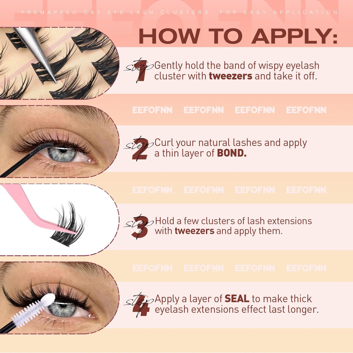 Manga Lash Clusters Cat Eye Cluster Eyelash Extensions Anime Individual Lashes Wispy Eyelash Clusters Fairy Lash Extension Fox Eye Cluster Lashes Spider Lash Cluster by EEFOFNN (10-16mm,D Curl)