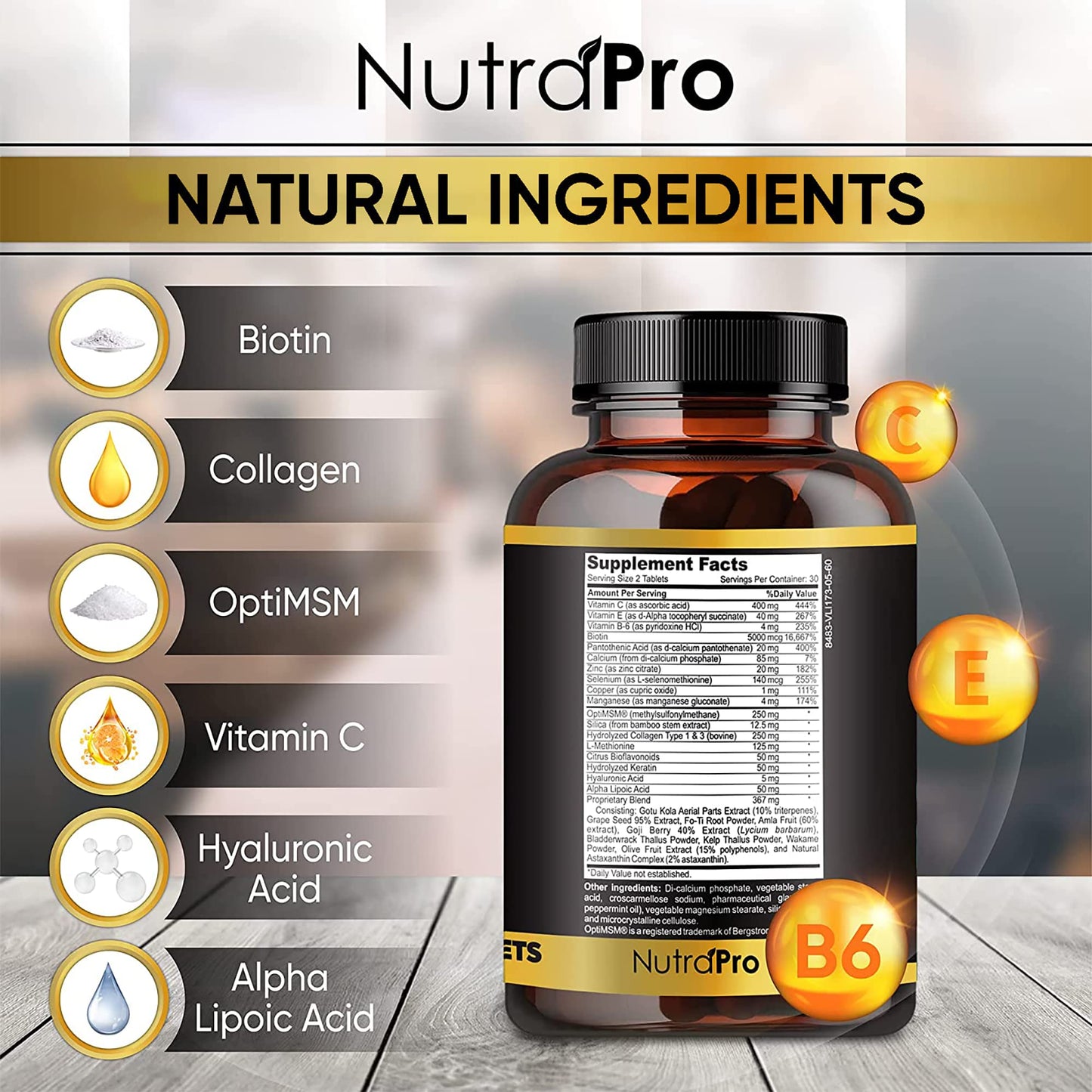 Hair Growth Vitamins For Men-Anti Hair Loss Support Vitamins Pills & Dht Blocker For Men.Regrow Hair & Beard Growth Supplement For Thicker Fuller & Stronger Hair. Support Thinning Hair With Biotin.