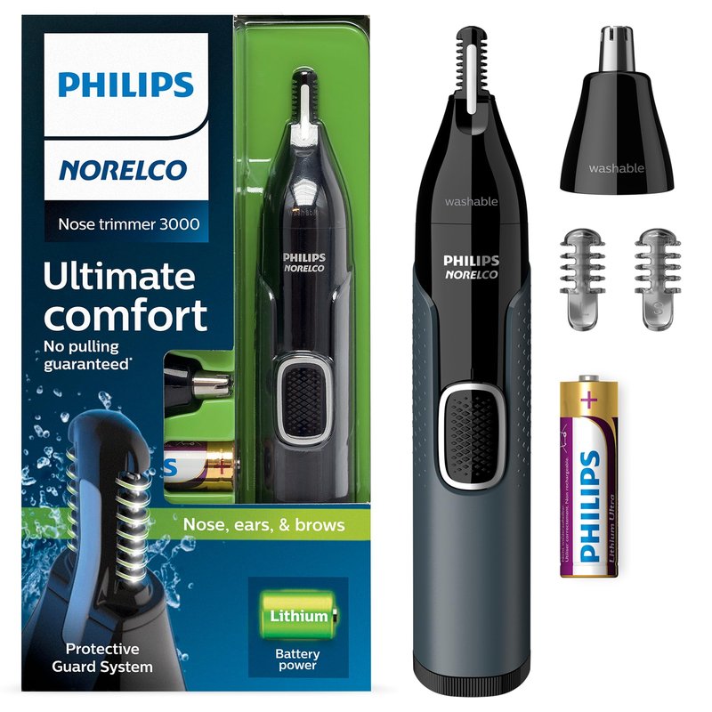 Philips Norelco Nose Trimmer 3000, for Nose, Ears Eyebrows, NT3600/42