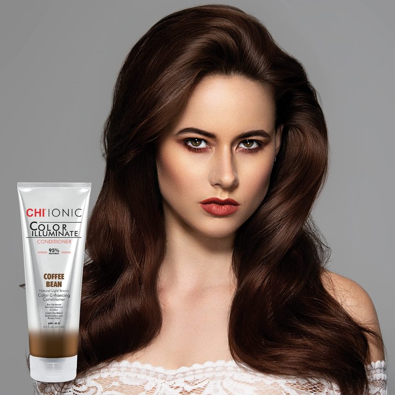 CHI Color Illuminate Conditioner, Helps Maintain Fresh Color In Natural & Color-Treated Hair, Sulfate, Paraben, & Cruelty-Free, Coffee Bean, 8.5 Oz