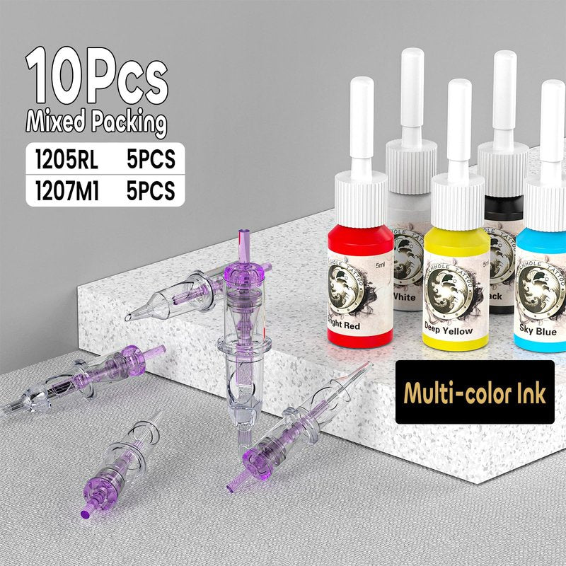 Wormhole Tattoo Gun 43pcs Tattoo Kit Wireless Tattoo Machine with Digital LED Display 1,800 mAh Battery Tattoo Cartridge Needles Tattoo Practice Pen Tattoo Supplies for Beginners WTK287 NEW