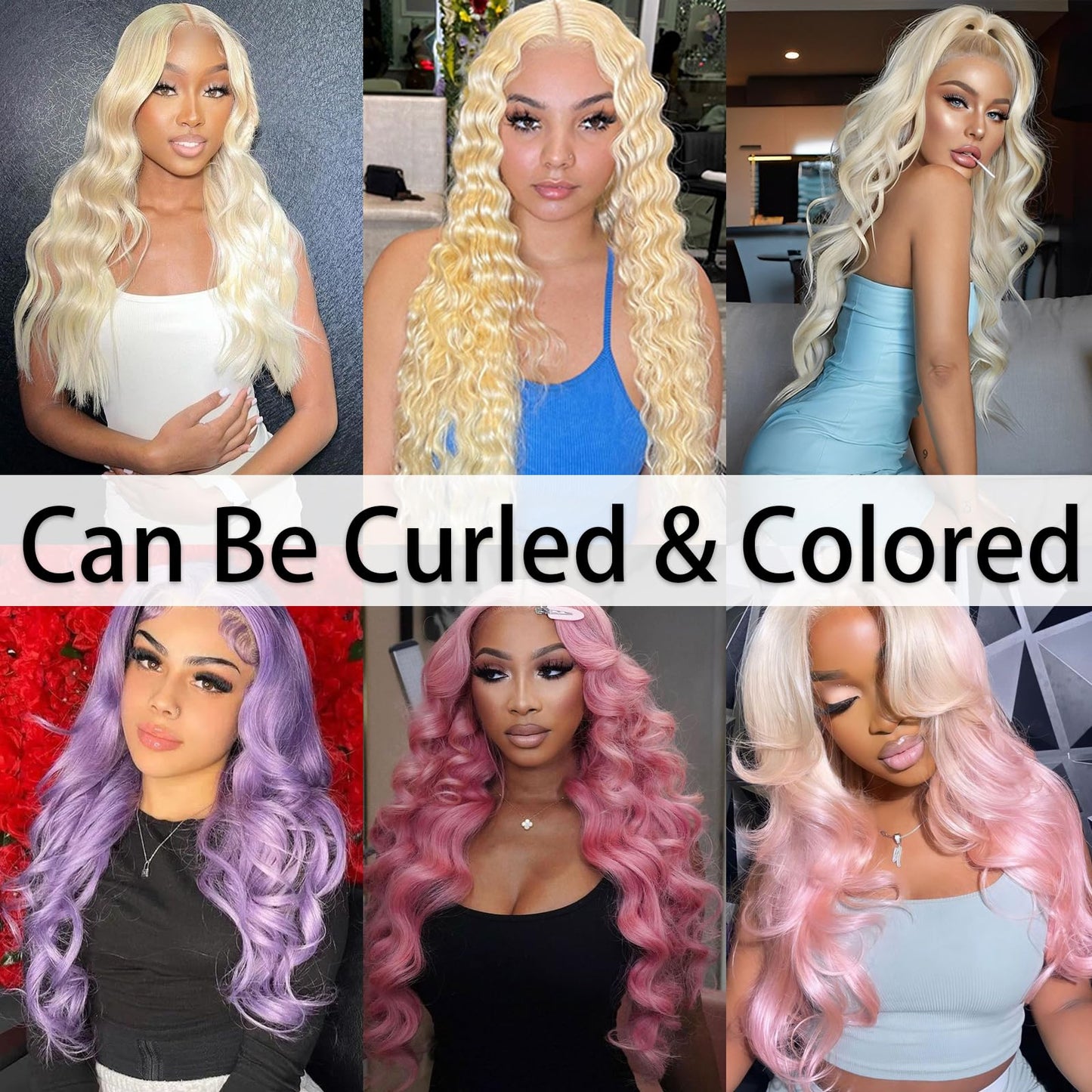 613 Bundles Human Hair Extensions 100g/Bundle 613 Color Real Human Hair Extensions For Women Light Blonde Color Human Hair Bundles 2-3set Can Be Full Head (Straight Hair, 20 Inch)