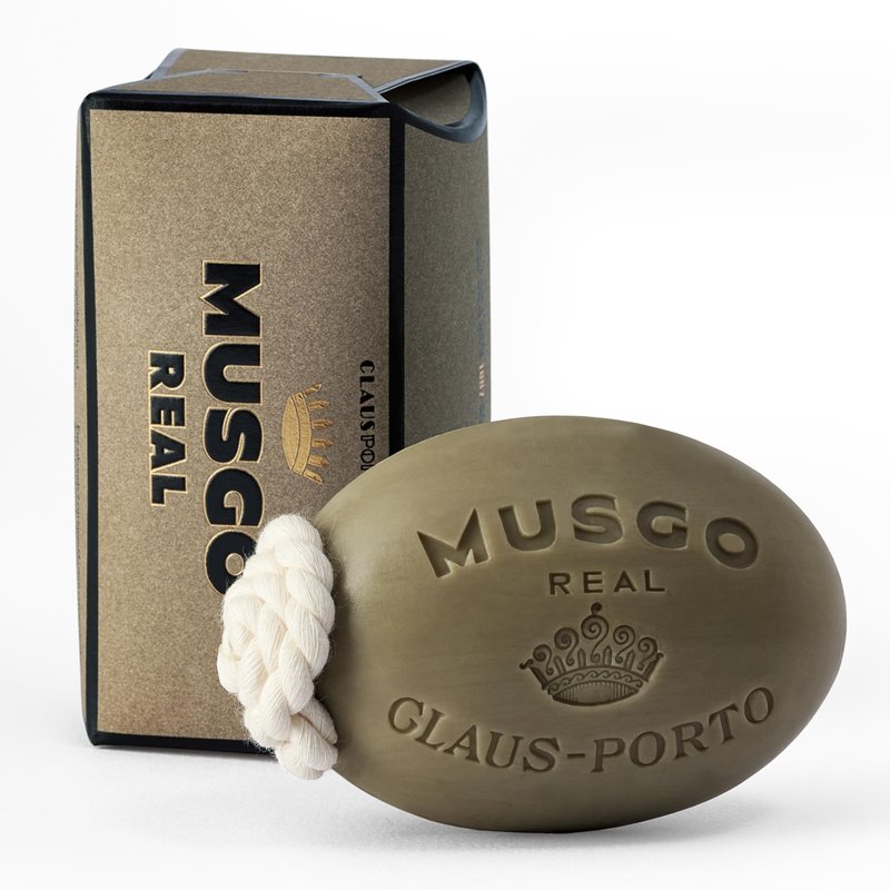 Claus Porto - Musgo Real 1887 Soap on a Rope | Woody Scent with Lemon | Walnut Oil + Vegetable Oil Base | Rich, Smooth, Creamy Body Soap for Men + Women | Handcrafted, Long Lasting (190g | 6.7 oz)