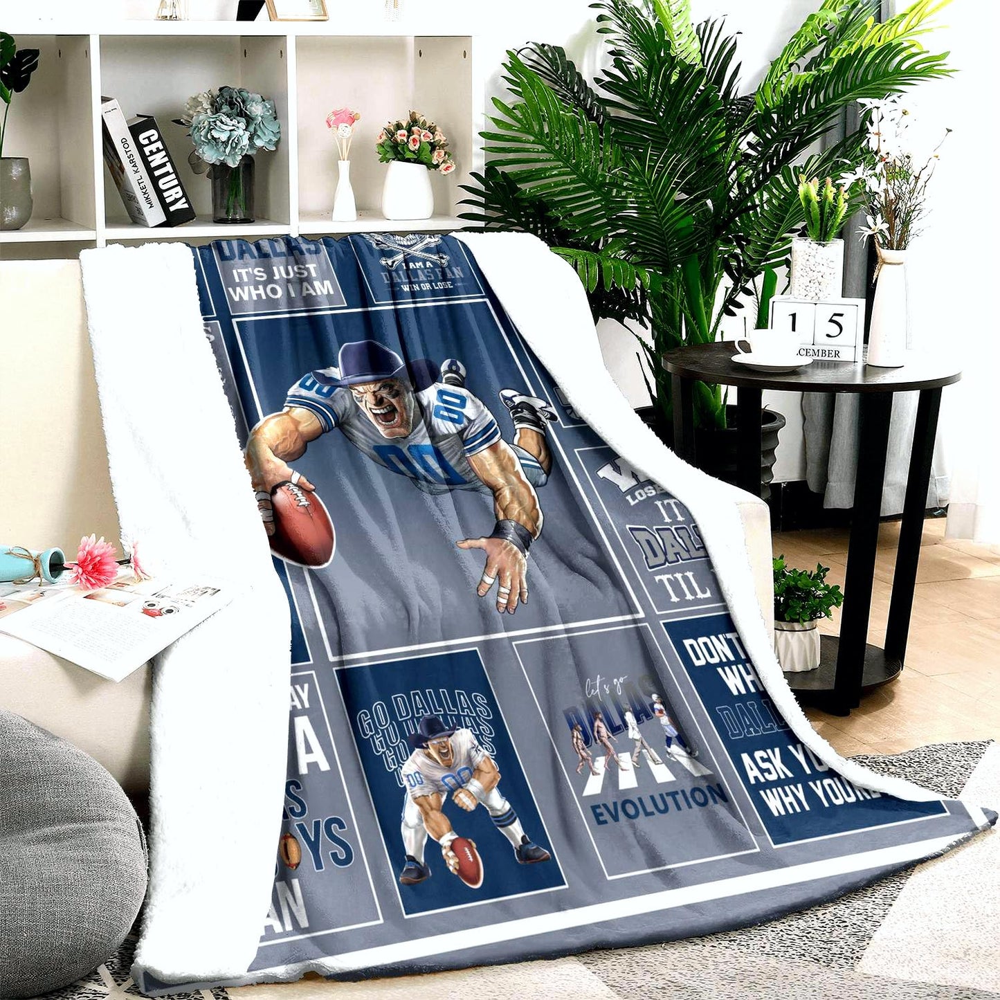 Znutrce Football Blanket Super Soft Flannel Throw Blanket Football Style Travel Blanket for Men Women Boys Kids Gifts Sofa Bed, Football Style Decor Gift 50" X 60"inch.