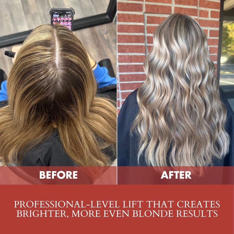 4BOND Premium Hair Bleach Powder Lightener | Blue Based Lightener | Up To 9 Levels Of Lift | Infused with Amino Acids, and Quinoa, Keratin and Baobab Proteins For Repairative Conditioning 16 Fl Oz