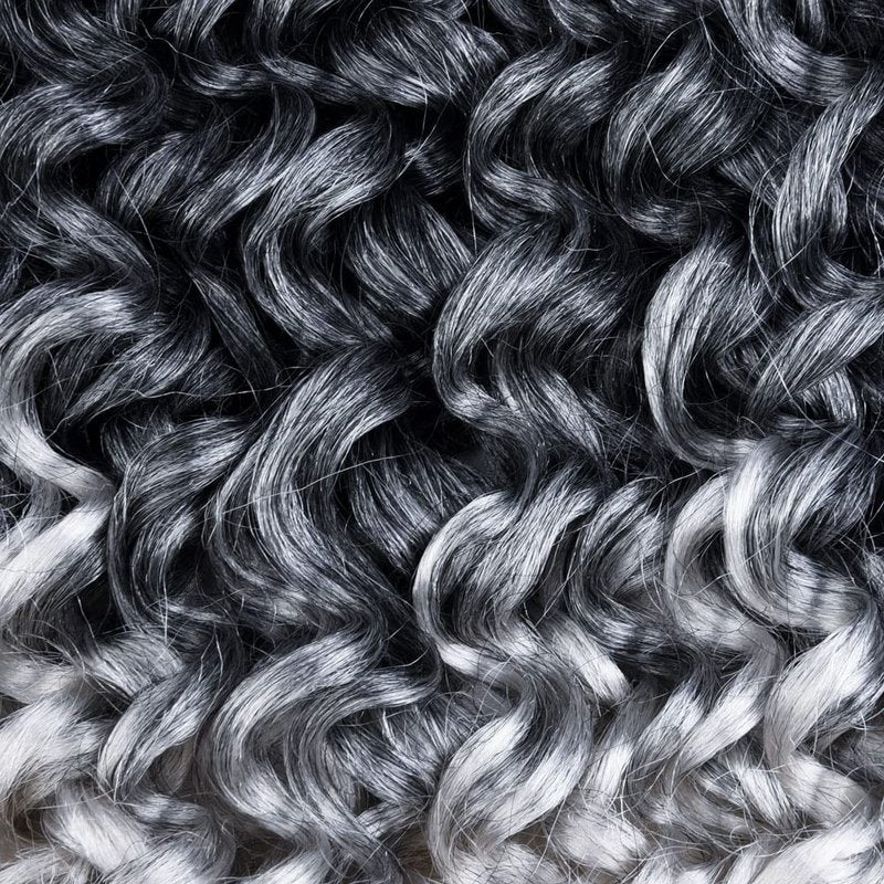 Silke Grey Curly Gogo Curl Ocean Wave Crochet Braids Hair 6 Pack Water Wave Hair Extensions For Women(10inch,Tgrey)