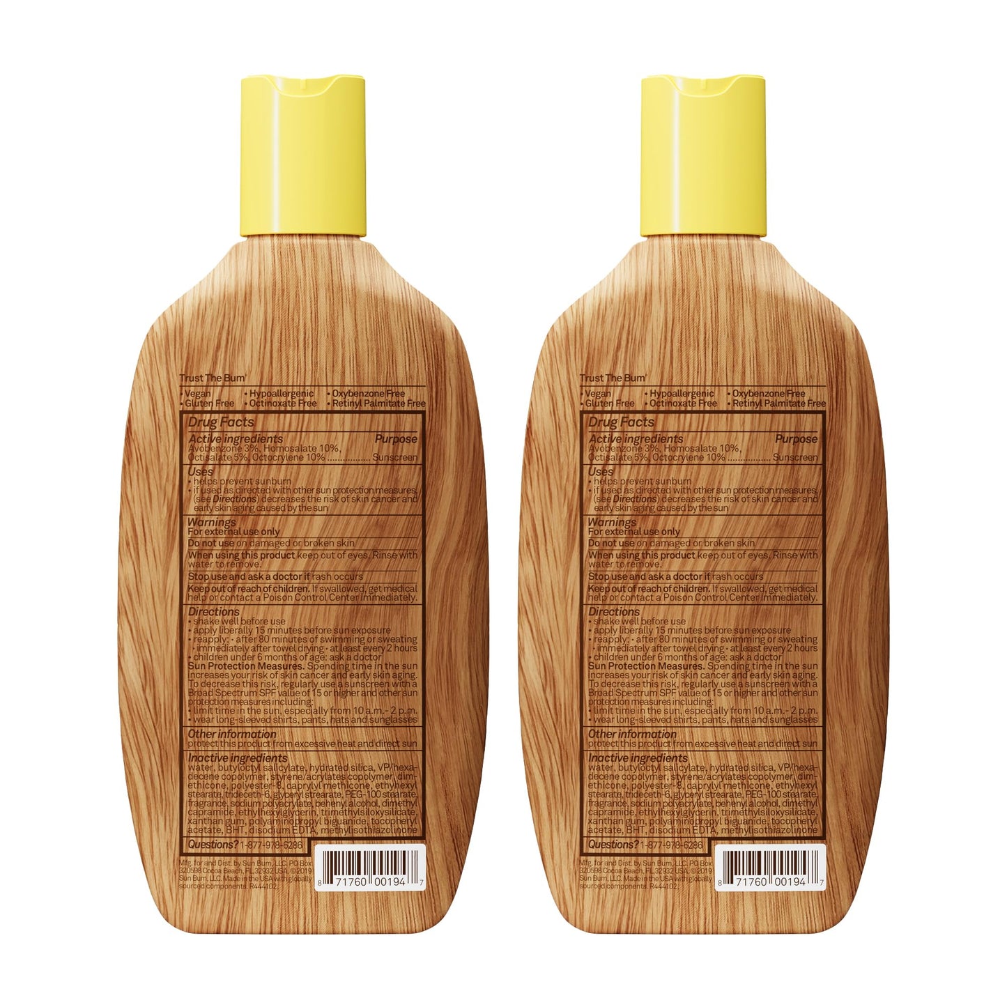 Sun Bum Moisturizing Sunscreen Lotion, SPF 50 (2 Pack)