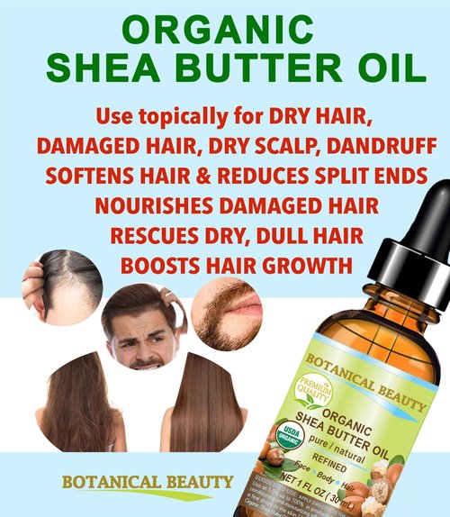 Botanical Beauty Organic SHEA BUTTER OIL 100% Pure Natural Undiluted Refined Cold Pressed Carrier Oil for Face, Skin, Hair, Lip, Nails. African Shea (Karite) Nut Oil (4 Fl Oz)