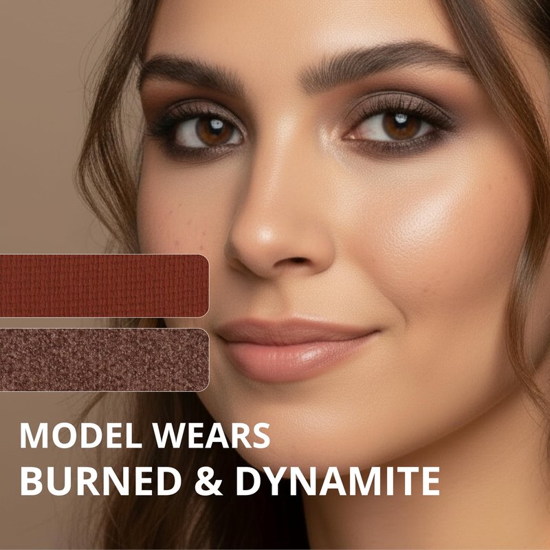 Lamora Bronze Eyeshadow Palette - 12 Soft Warm Brown Shadows, Multi-Use Eye Makeup Palette with Matte & Shimmer Finishes, Ultra-Blendable Everyday Neutrals, Long-lasting Wear Travel Makeup with Mirror