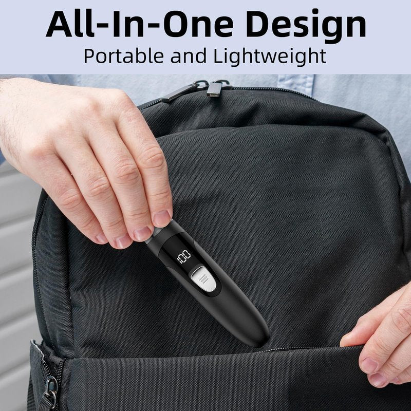 SHOBES Nose Hair Trimmer Painless Rechargeable Ear and Eyebrow Trimmer Professional with Edge Blades (Black)