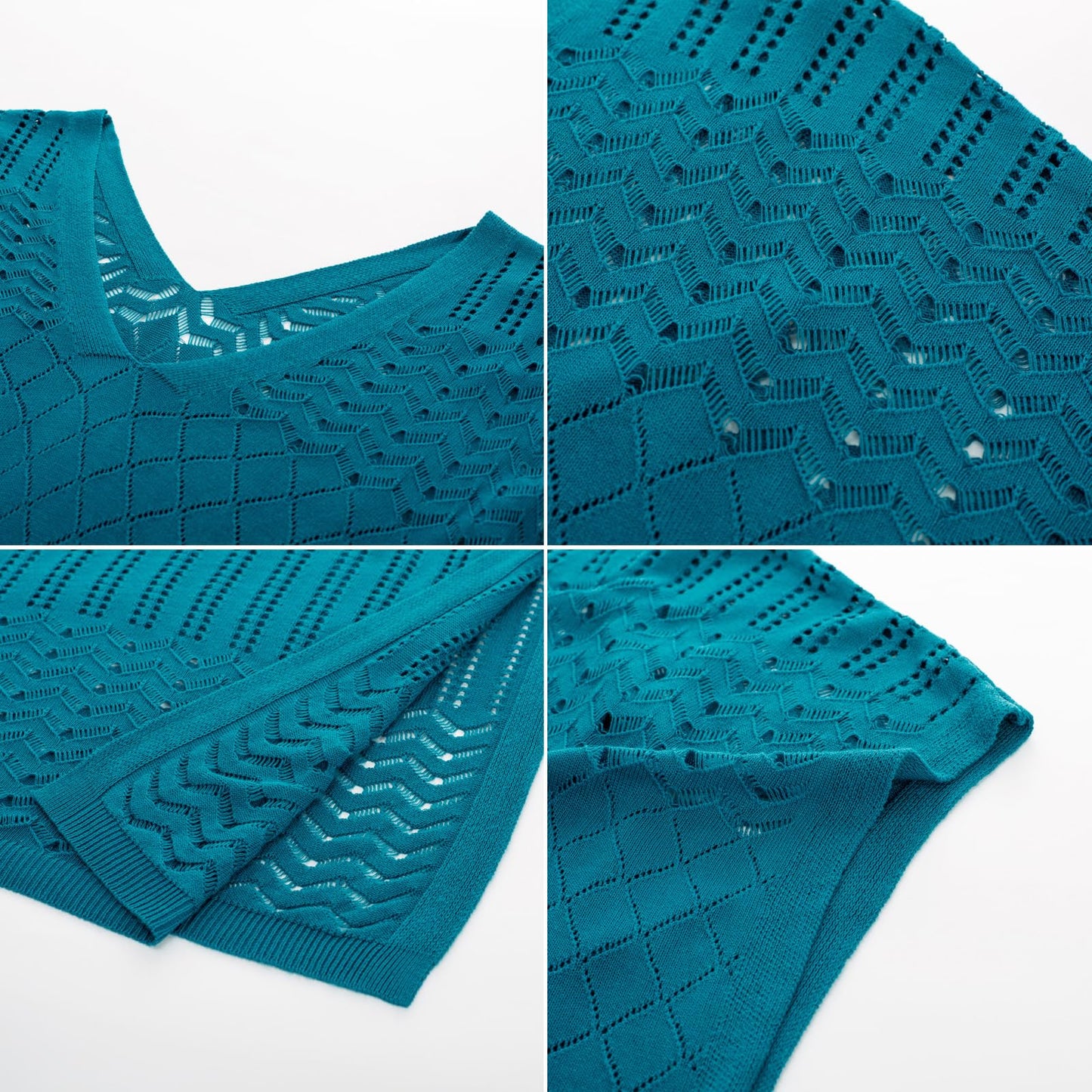 Hanna Nikole Plus Size Women Cool Bikini Crochet Cover Ups Swimwear Pullover Split Swimsuit Bathing Suit Coverups Blue 26Plus