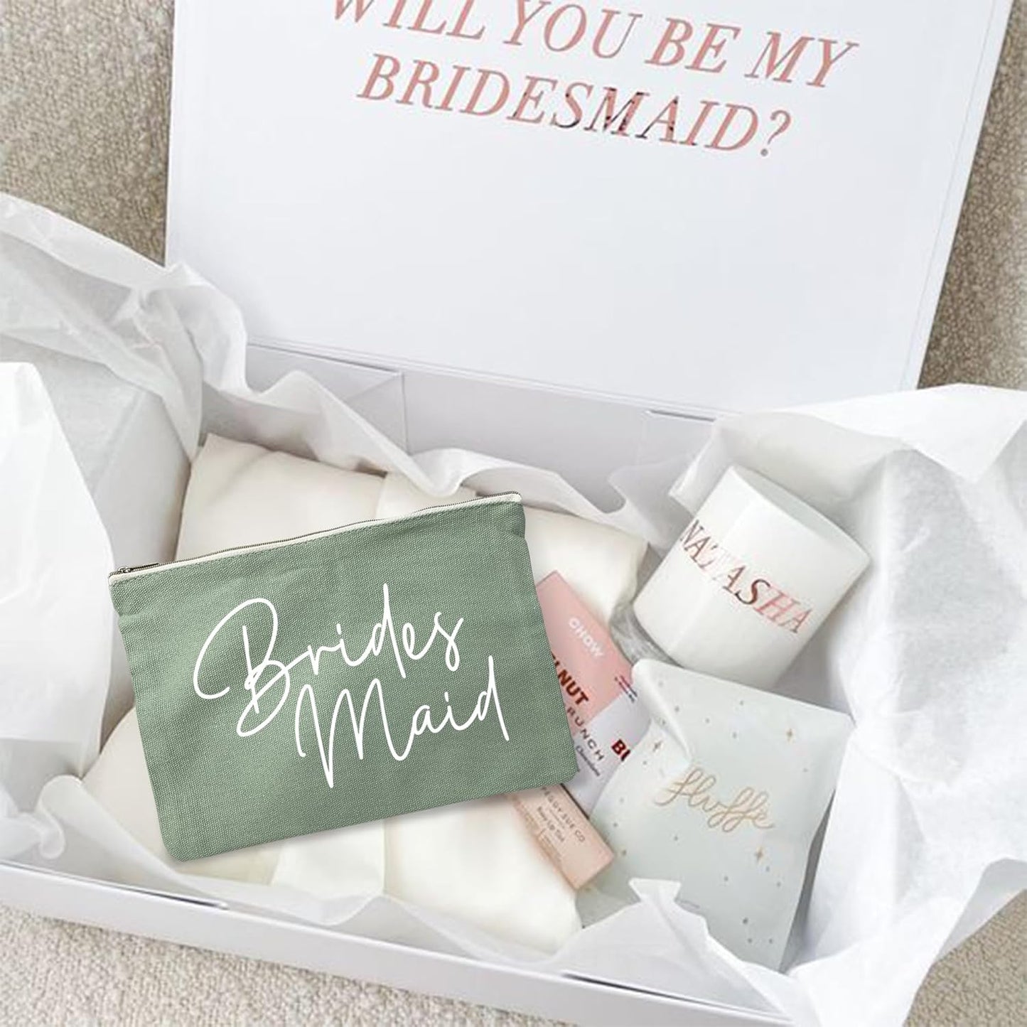 Bridesmaid Makeup Bag - Team Bride Cosmetic Organizer for Wedding Party | Perfect Bridal Shower Gift