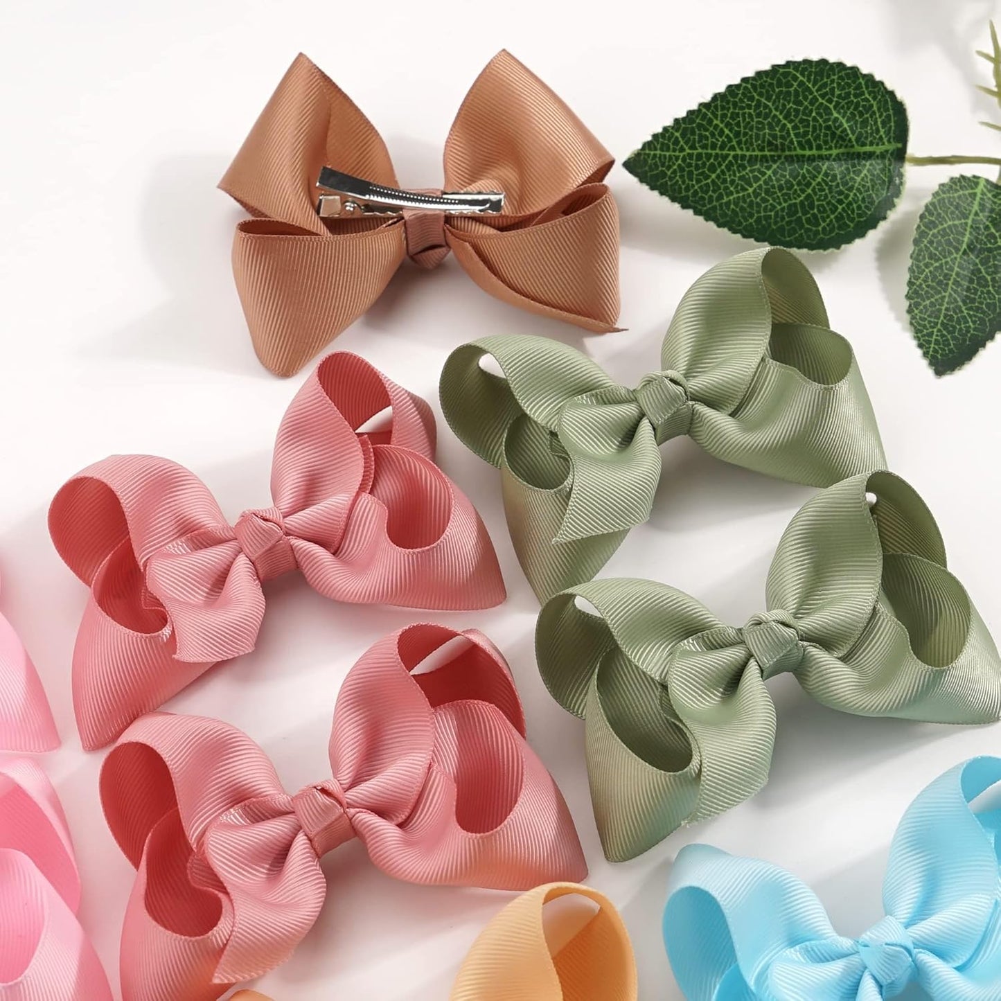 40Pcs 3 inch Hair Bows for Girls Grosgrain Ribbon Toddler Back to School Hair Accessories with Alligator Clips for Baby Girls Kids in Pairs