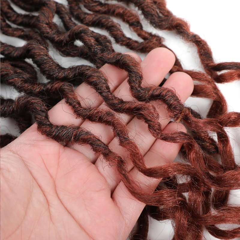 Karida Faux Locs Crochet Hair - 24 Inch, Wavy Goddess Locs With Curly Ends, Boho Style For Black Women (8 Packs, T350#)