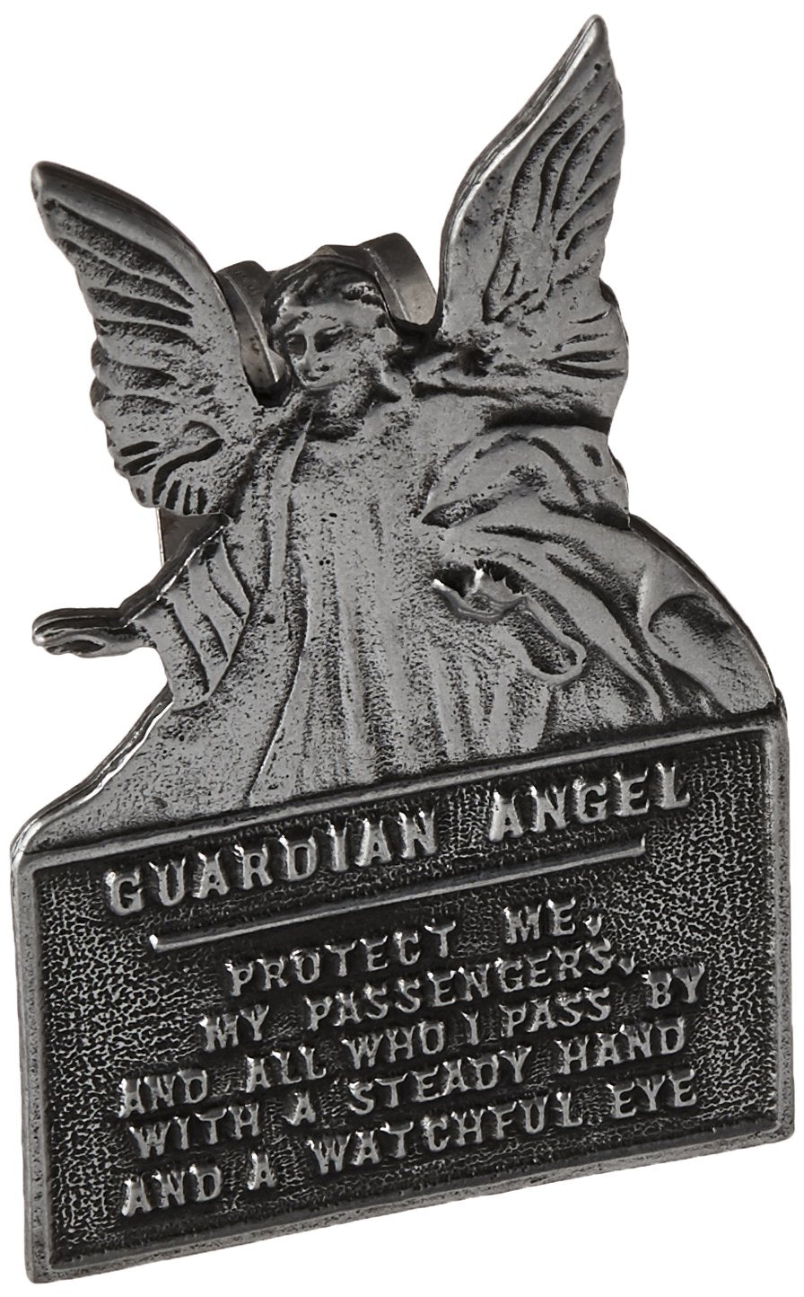 Cathedral Art Silver Guardian Angel Sun Visor Clip - Car and Automotive Accessories, Religious Gifts for Christians or Catholics, Charms for Travel Protection