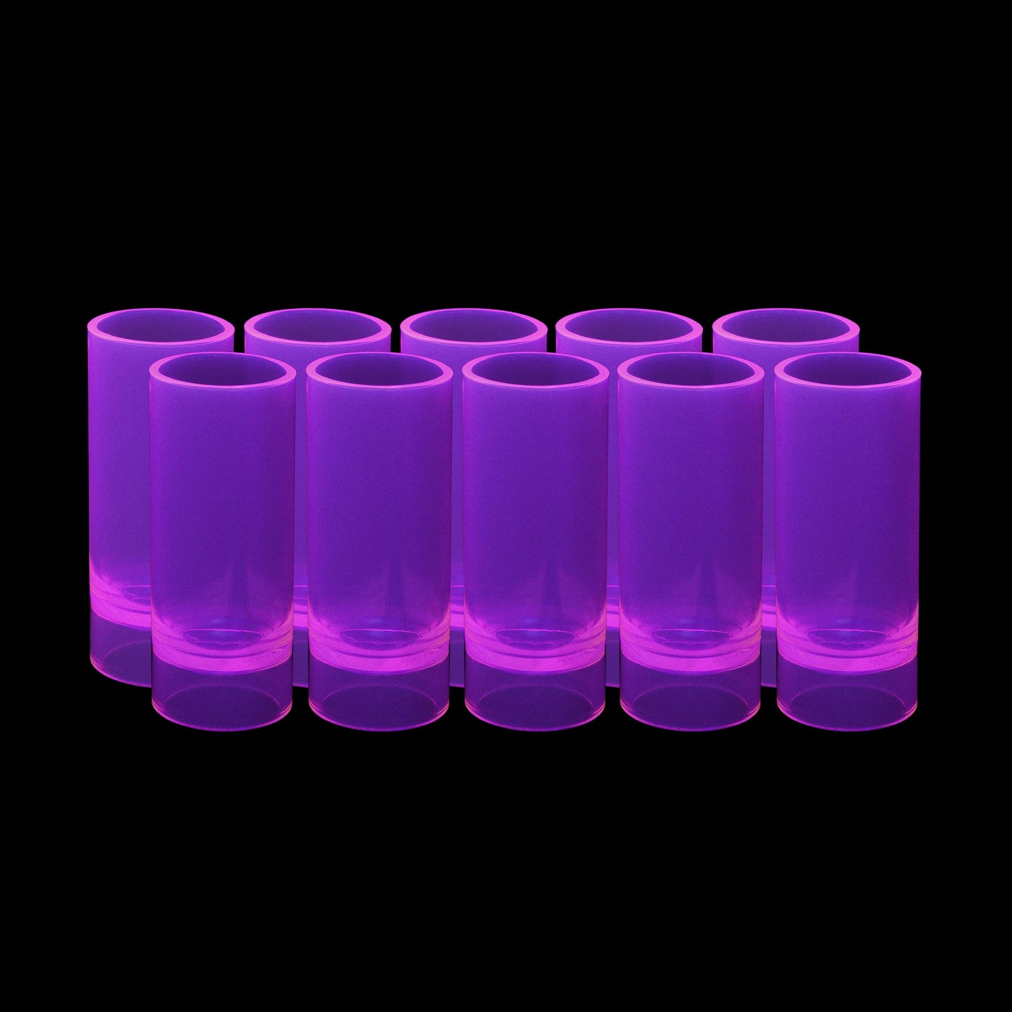 Party Essentials Hard Plastic 2-Ounce Shot/Shooter Glasses, Neon Pink, 10 Count