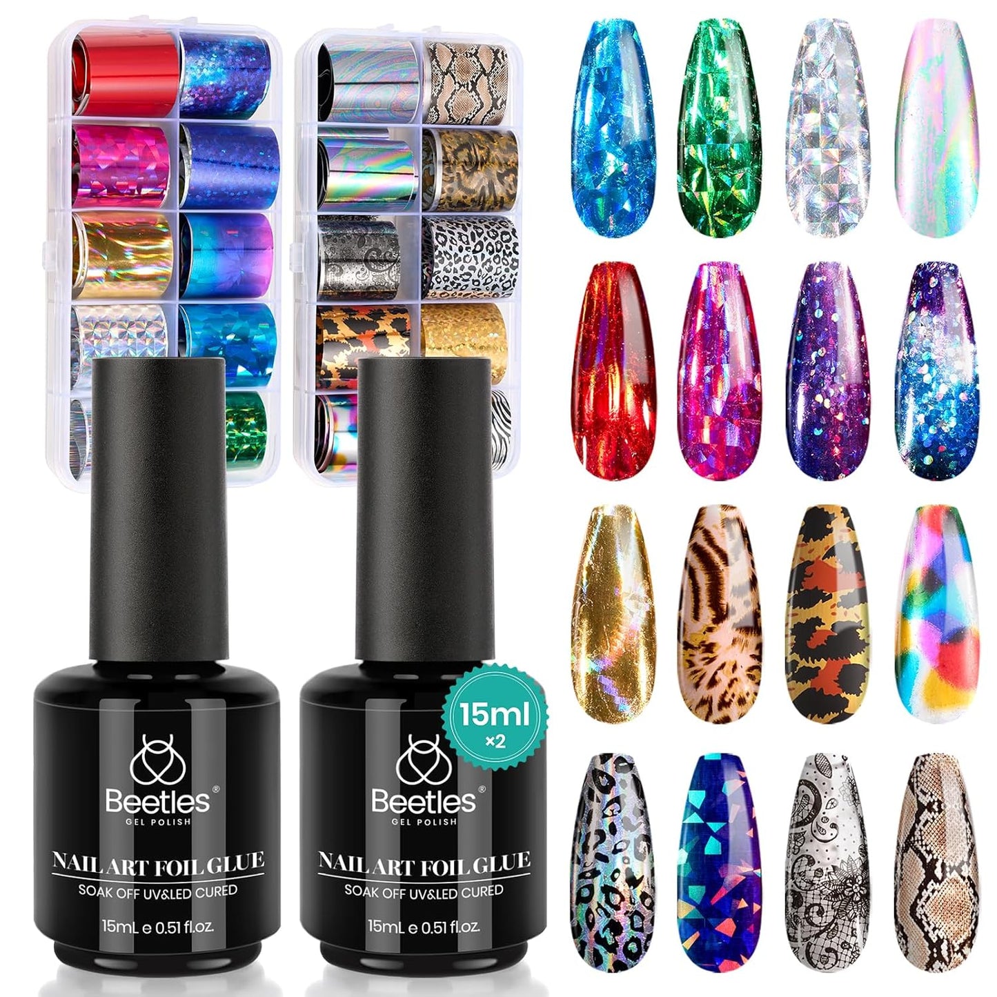 Beetles Liquid Latex for Nail 15ml - Peel off Nail Polish Cuticle Guard with Plastic Nail Care Stick Nails Design Air-Dry Liquid Latex Barrier for Protector Fingers