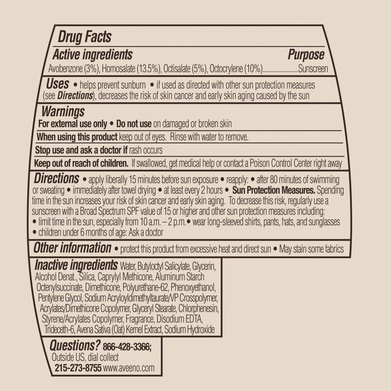 Aveeno Protect + Hydrate Sunscreen Lotion for Body & Face with Prebiotic Oat, SPF 60 Broad Spectrum Sunscreen, Paraben, & Oil Free, Water & Sweat Resistant (80-min) for Sensitive Skin, 12 FI Oz