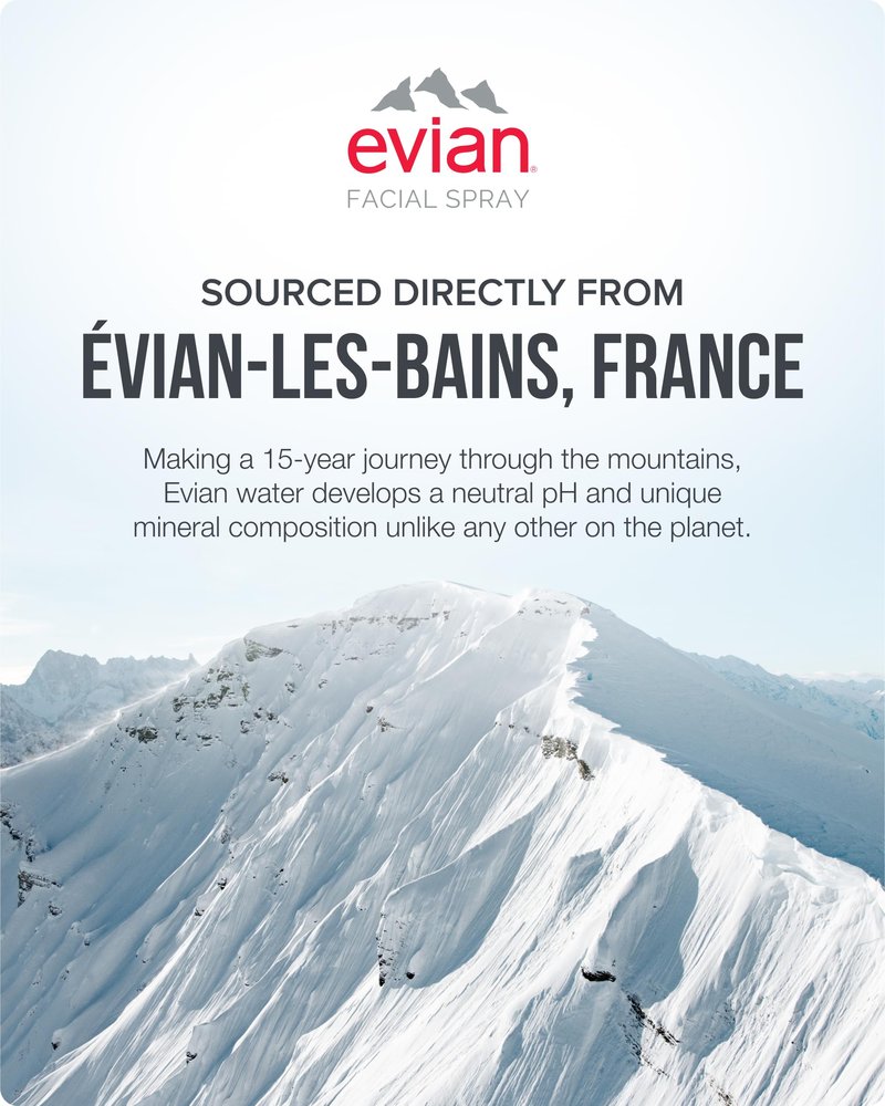 Evian Facial Spray 1.7 oz Travel Duo - Hydrating Mineral Water Mist for Face & Skin - Refreshes Makeup and Tones - TSA-Approved Mini Facial Spray to Hydrate and Soothe Skin On-the-Go