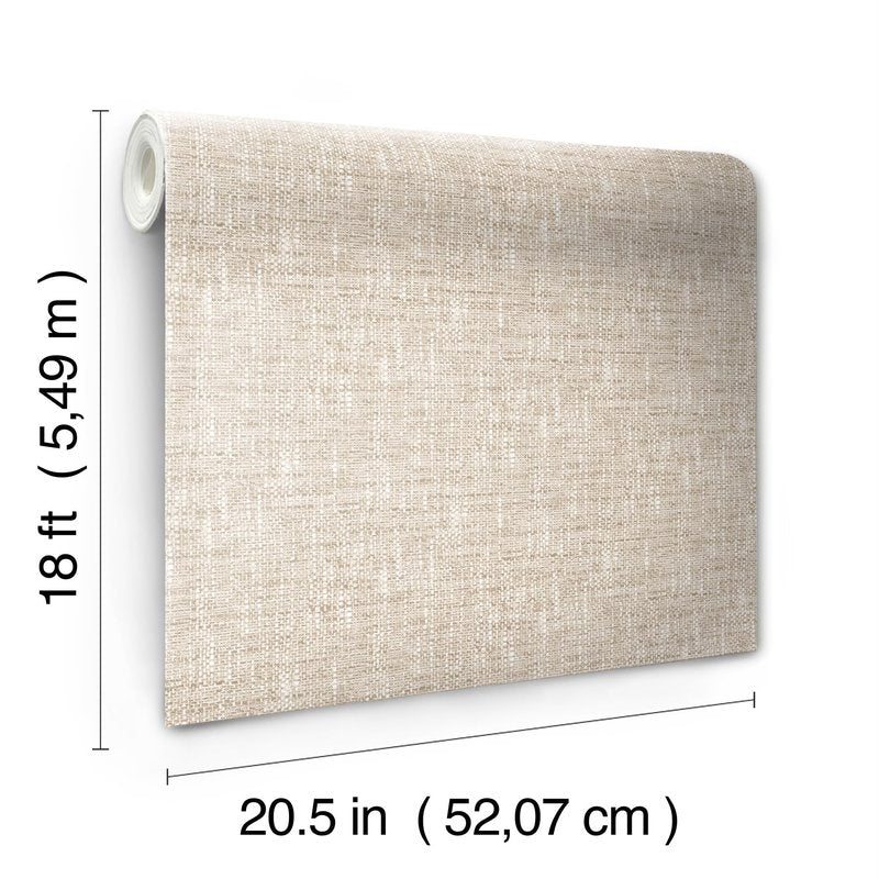NuWallpaper by WallPops Tan Poplin Peel and Stick Wallpaper, NUS5002