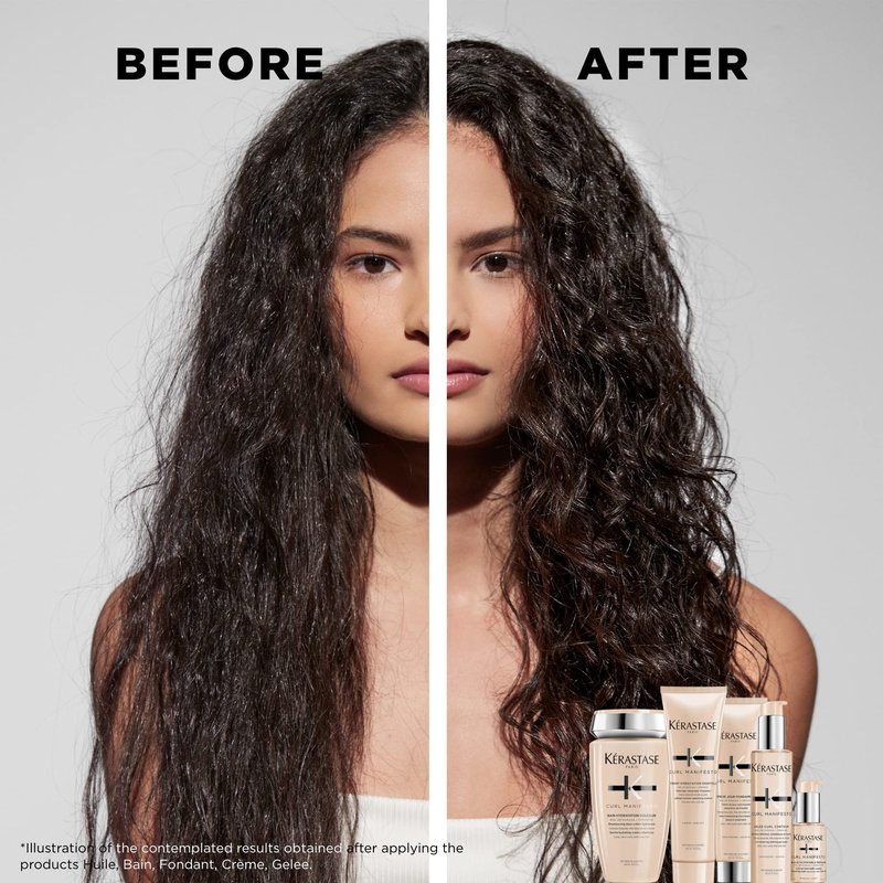 KÉRASTASE Curl Manifesto Sublime Repair Hair & Scalp Oil, Soothes & Strengthens Hair, Soothes Dry Scalp, Anti-Frizz for All Wavy, Curly, Very Curly & Coily Hair, 1.7 Fl Oz