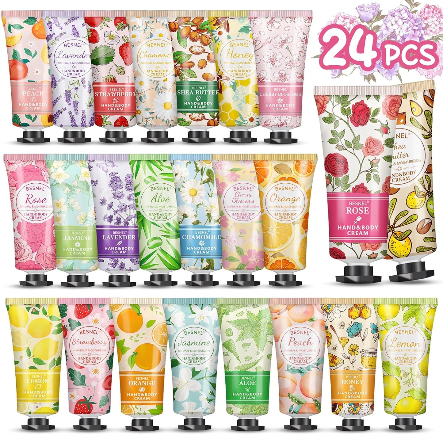 12 Pack Hand Cream Gifts Set For Women, Mini Hand Lotion Travel Size in Bulk for Dry Cracked Hands, Graduation Gifts, End of Year Teacher Appreciation Gifts, Thanksgiving Gifts, Party Favors