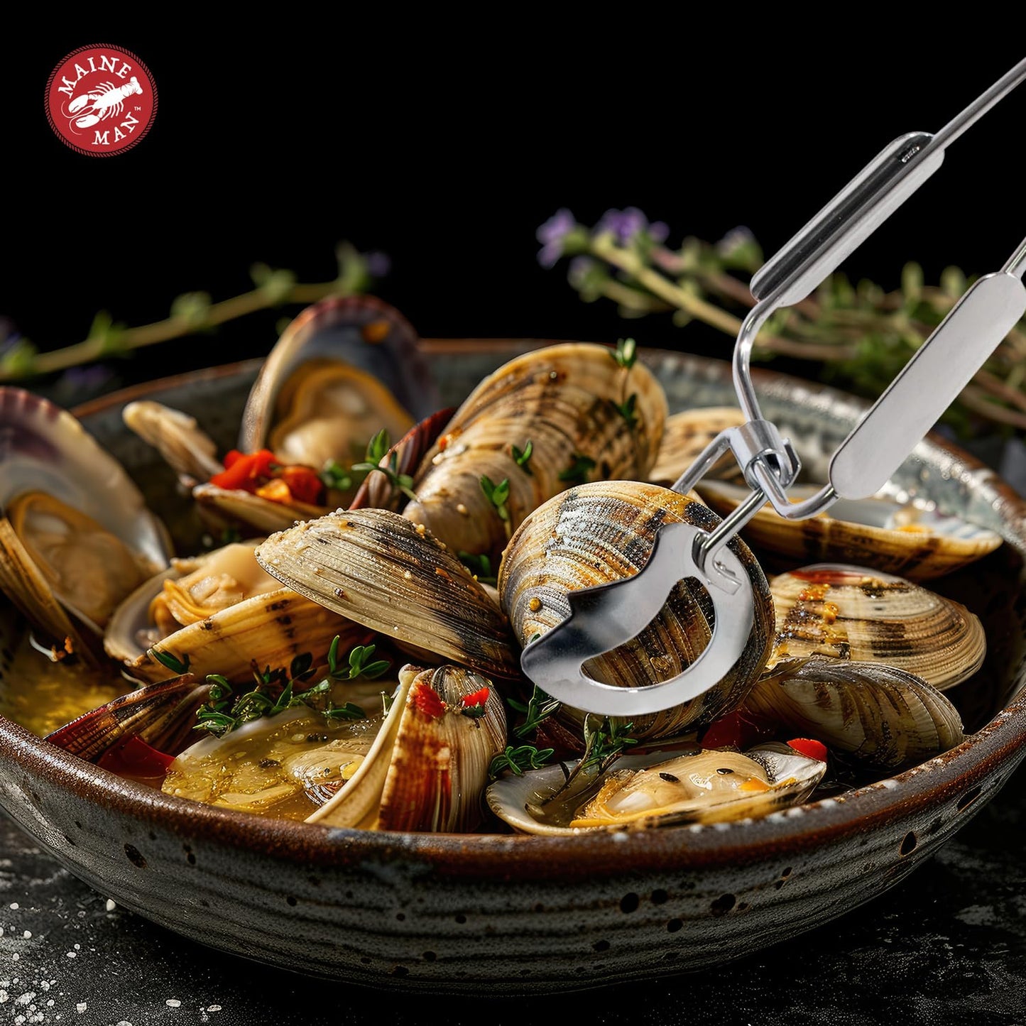 Maine Man Escargot Snail Dining Tongs, 18/8 Stainless Steel