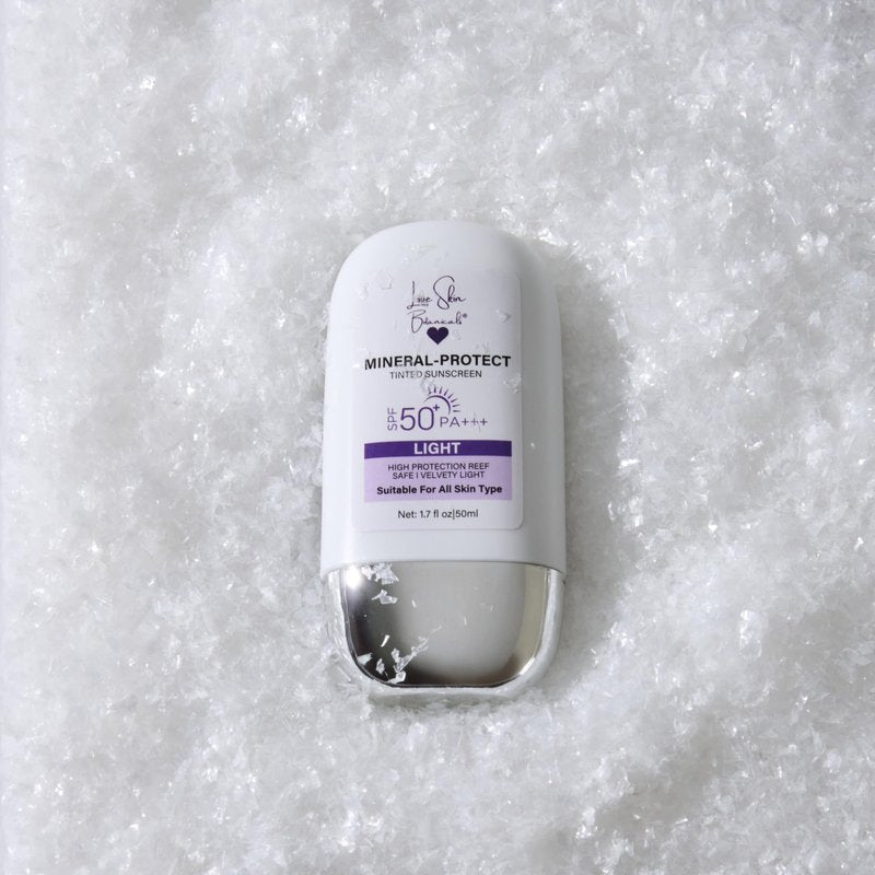 Love Skin Botanicals Mineral Protect Tinted Sunscreen SPF 50 PA+++ – Light Tint | 100% Mineral, Reef-Safe, Chemical-Free, Unscented, Daily Face Sunscreen