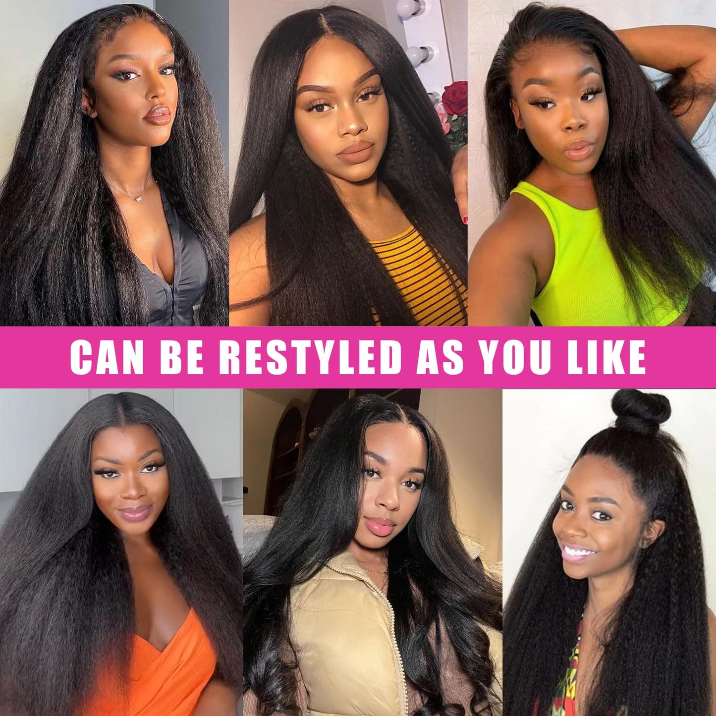 Yaki Straight Clip ins for Black Women Full Head unprocessed Brazilian Remy Human Hair Extensions 110g18 Inch Seamless Clip ins Human Hair with 20Clips Double Weft Natural Black