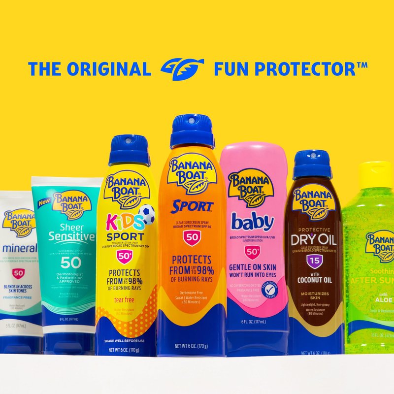 Banana Boat Protective Tanning Dry Oil Clear Spray Sunscreen SPF 15, 6oz, Pack of 3