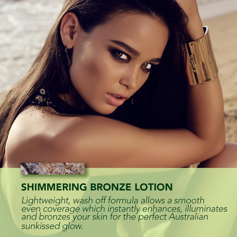 Om She Aromatherapy Golden Body Shimmering Bronzing Lotion 7.0fl oz - Self Tanning, Instant Tan Colour. Australian Made.