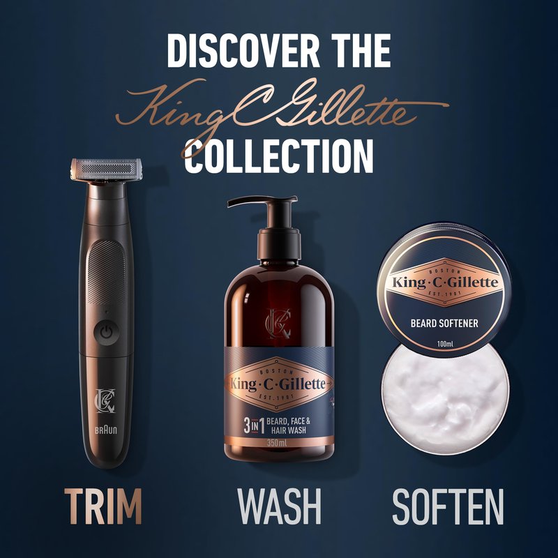 King C. Gillette All-in-one Styler with CenterCut Technology for Ultimate Efficacy & Closeness, Cordless Design, and Easy, Fast Grooming