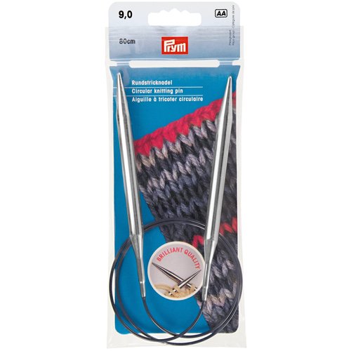 Prym 32" Circular, Brass Knitting Needles, Silver