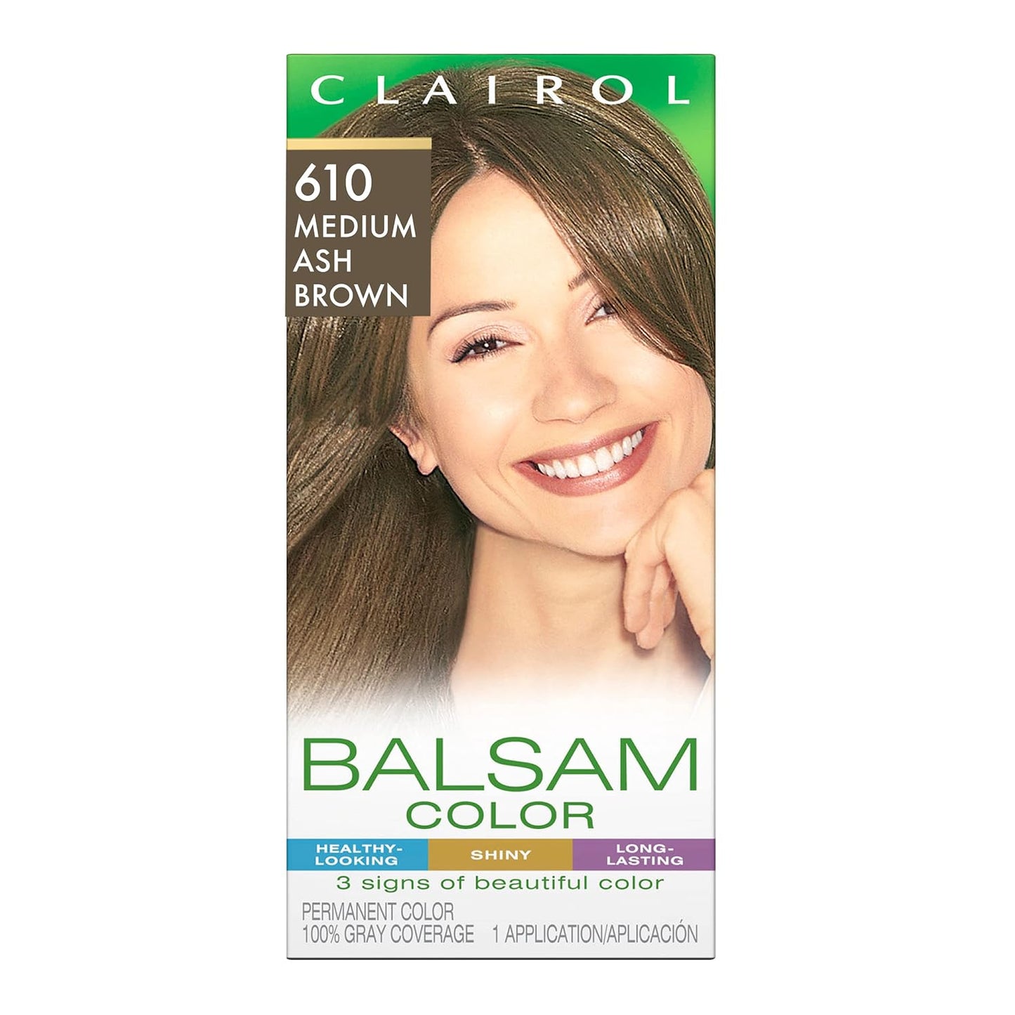 Clairol Balsam Permanent Hair Dye, 618 Black Hair Color, Pack of 1