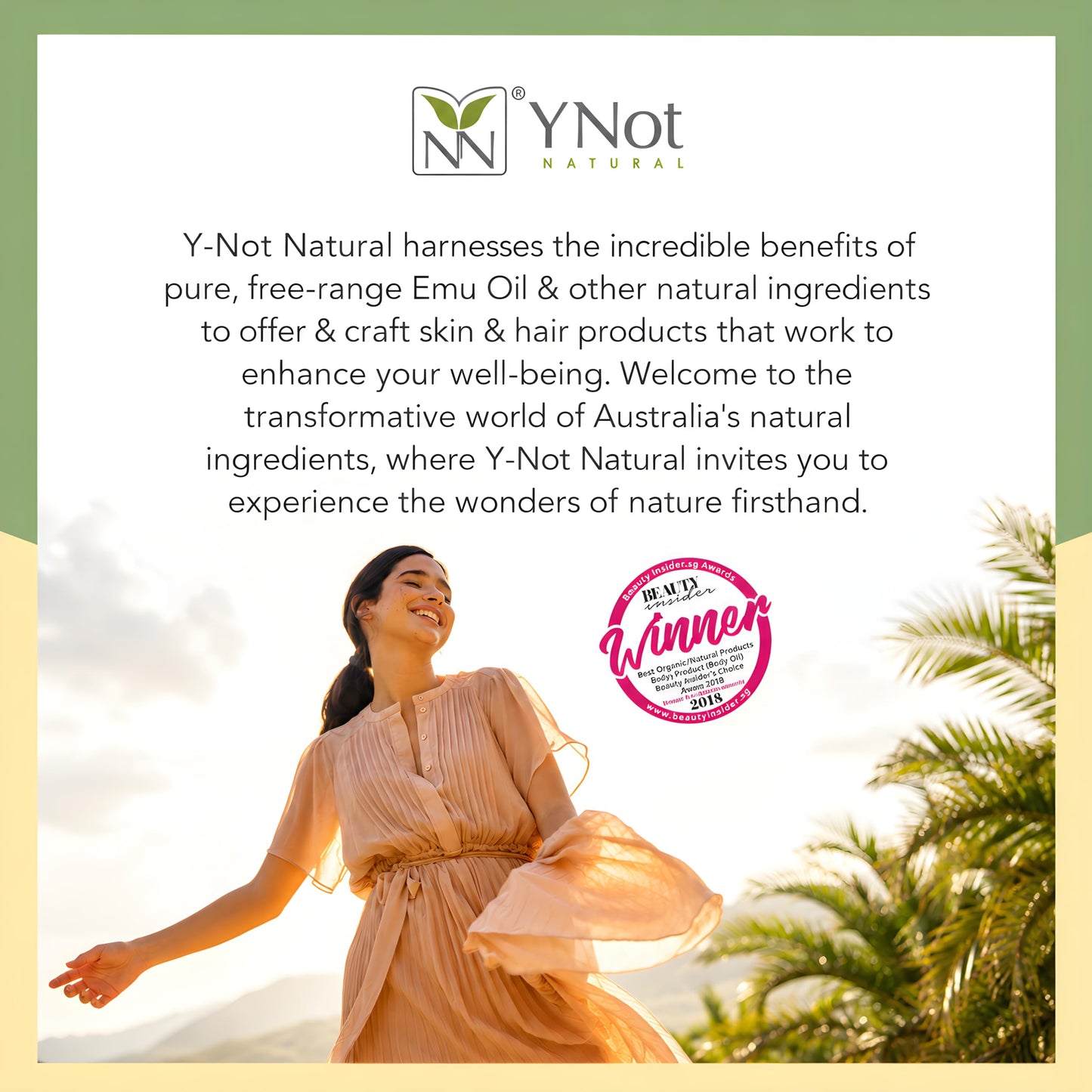 Y Not Natural Pure Emu Oil - Organic Moisture for Face, Body, Hair, Scalp & Nails - Rich in Omega 3-6-9, Vitamins & Essential Minerals - Australian Emu Oil (200ml) 6.76 fl oz - Lemon Lime