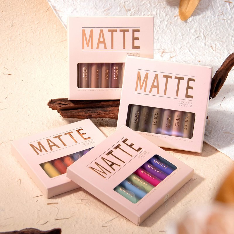 MAEPEOR Matte Liquid Eyeshadow - 8 Neutral Nude Colors, Smooth Creamy Finish, Waterproof, Long Lasting