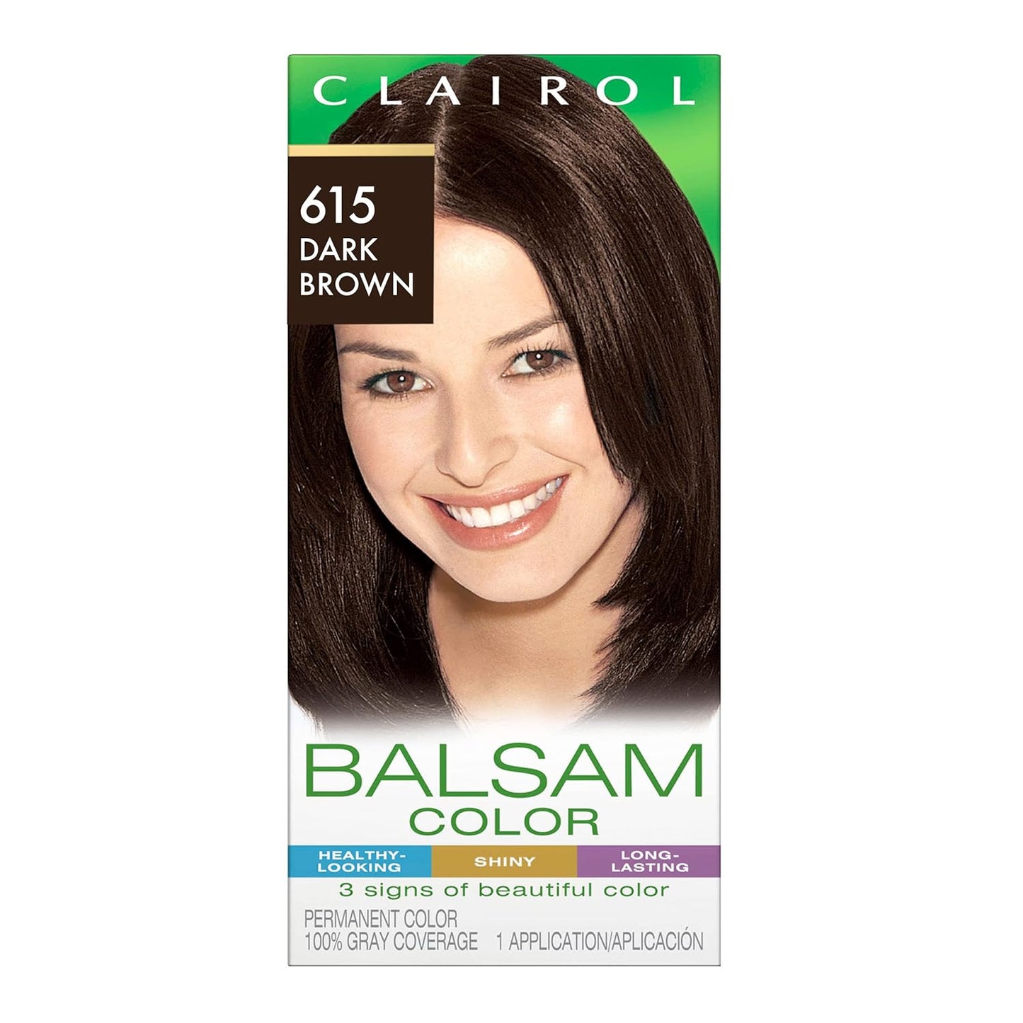 Clairol Balsam Permanent Hair Dye, 618 Black Hair Color, Pack of 1
