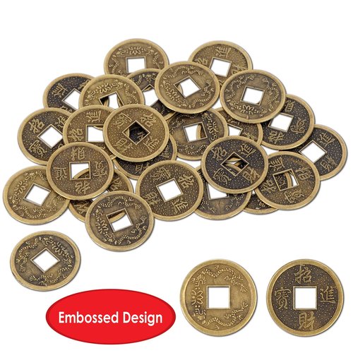 Beistle 57856 Authentic Chinese Good Luck Coins, 1 Inch, 25 Coins in Package