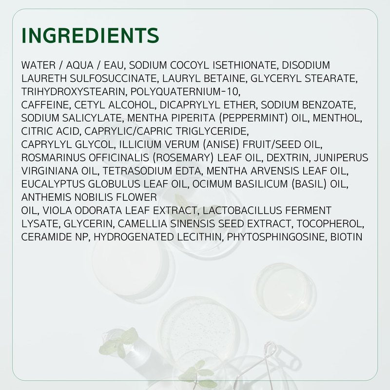 LABO.H Scalp Strengthening Shampoo for Hair Growth & Anti-Loss | Vegan Ceramide Haircare Routine with Rosemary Oil, Biotin and Caffeine, Paraben Free, Korean Hair Care, 13.5 Fl. oz.