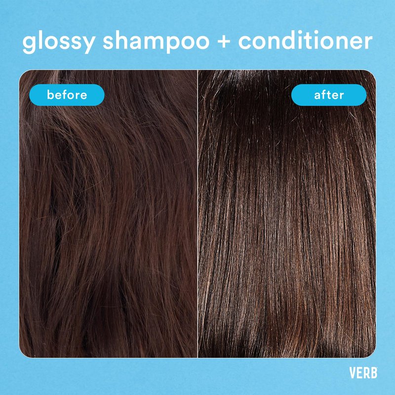 VERB Glossy Shampoo, 12 fl oz – Cleanses + Adds High Shine for Thick to Coarse Hair – Vegan, No Parabens or Harmful Sulfates
