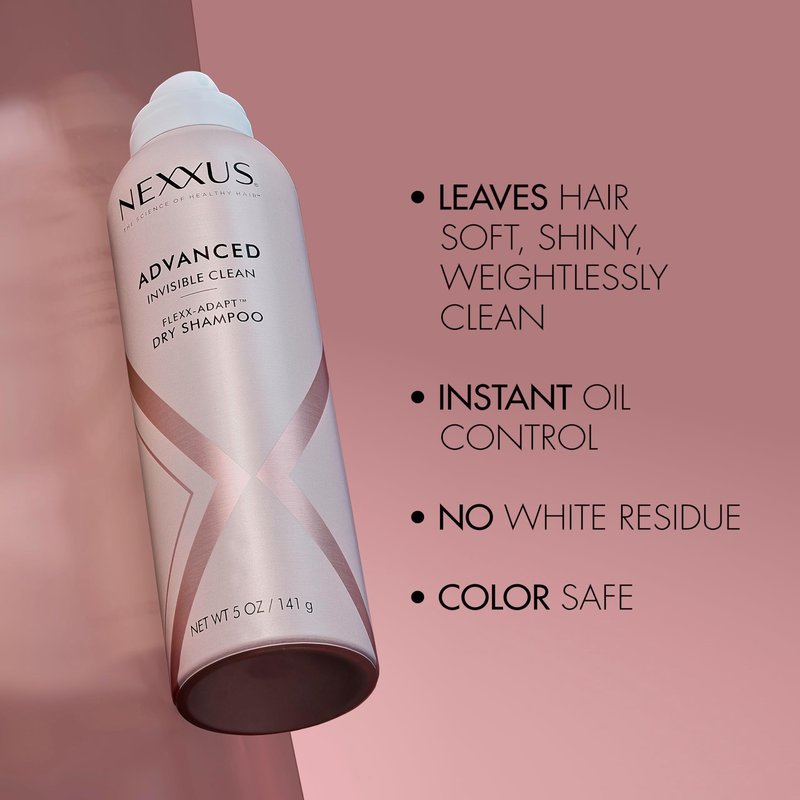 Nexxus Styling Refreshing Dry Shampoo For Oily Hair Advanced Invisible Clean Dry Shampoo Powered by Flexx-Adapt Technology and Infused with a Protein Complex 5 oz
