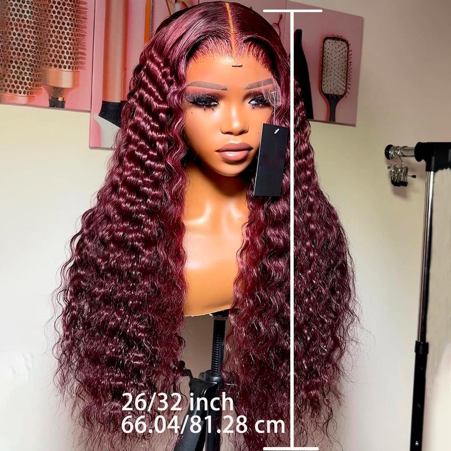 ANDRIA 13X4 HD Lace Front Wigs Straight Hair Glueless Lace Wigs 200% Density Blonde and Red Long Straight Natural Wig Pre Plucked Lace Frontal Wigs With Baby Hair For Black Women 32 Inches