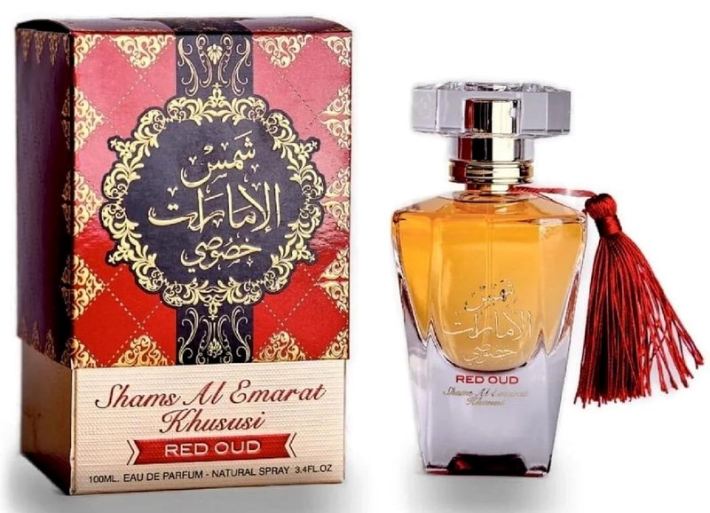 Shams Al Emarat Khususi Red Oud Eau de Parfum Spray - Unisex Fragrance, 3.4 Ounce