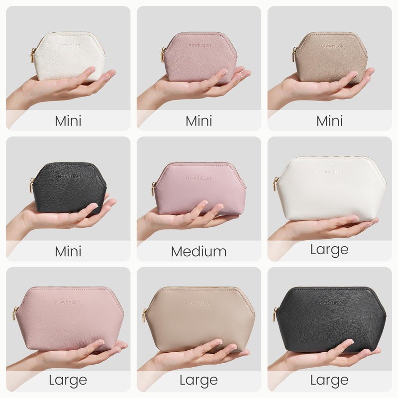 ROWNYEON Small Makeup Bag for Purse, Mini Portable Cosmetic Bags for Women, PU Leather Coin Purse Lipstick Cosmetic Accessories Organizer, Travel Makeup Pouch Zipper Pouch for Men Women 6