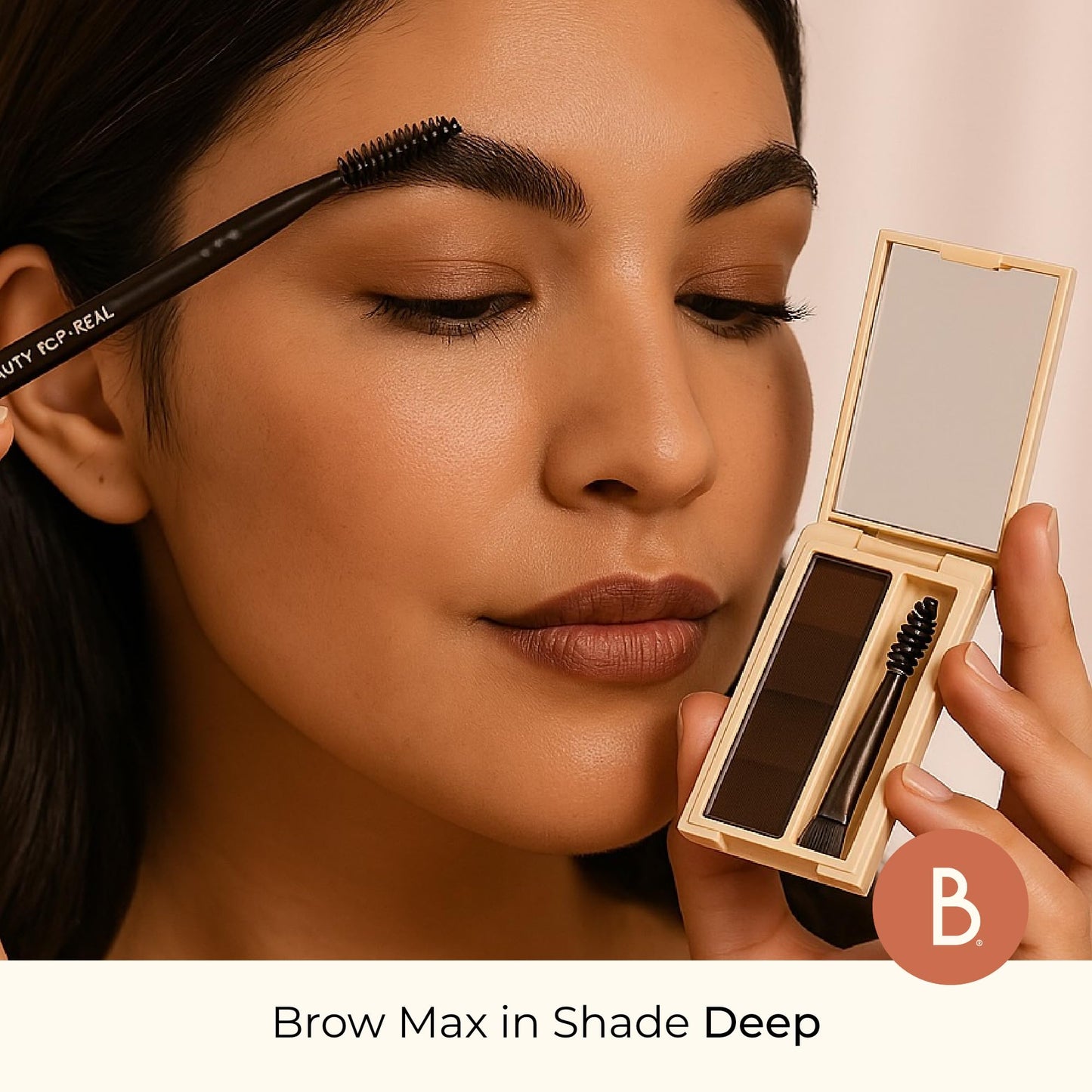 Beauty For Real Brow Max Ombre Brow Powder, Light - Shapes, Balances & Defines Eyebrows - Long-Wear Formula - Vegan, Cruelty Free & Paraben Free