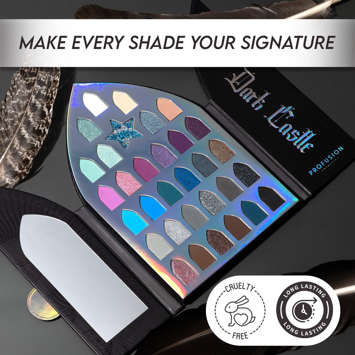 Profusion Cosmetics Enchanted Forest Dark Castle 32 Shade Eyeshadow Palette, Unlock Mystical Glamour with the Enchanted Forest Shadow Palette and Achieve Eye Catching Look With Premium Makeup Kit